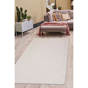 Peluş Halı Açık Vizon Cool Yıkanabilir Post Kesme Yolluk Kilim Salon Halısı Modelleri 100x350 cm