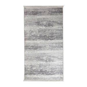 Halı Gri Cool Ky7056 Yıkanabilir Saçaklı Kesme Ince Yolluk Kilim Salon Halısı Modelleri 150x200 cm