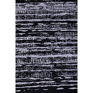 Ym4700 Gri Siyah Saçaksız Dijital Baskılı Yuvarlak Yıkanabilir Dekoratif Halı 160x160 cm