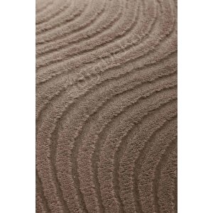 Halı Cool Kahve Sahra Desenli Saçaklı Yuvarlak Kesme Yolluk Kilim Salon Halısı Modelleri