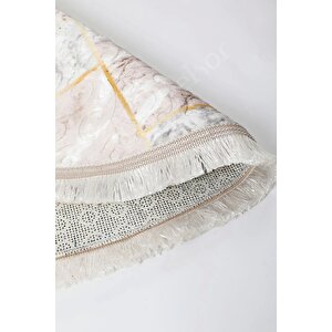 Halı Vizon Cool Yıkanabilir Saçaklı Oval Delüxe Kesme Yolluk Kilim Salon Halısı Modelleri