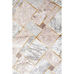 Halı Vizon Cool Yıkanabilir Saçaklı Oval Delüxe Kesme Yolluk Kilim Salon Halısı Modelleri 80x150 cm