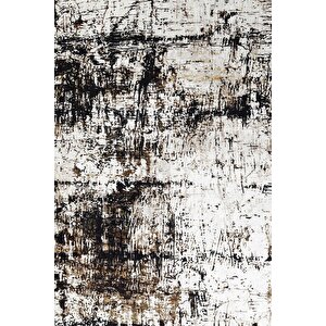 K1310 Black Saçaksız Dijital Halı Kaymaz Yıkanabilir Oda Mutfak Koridor Salon Halısı 100x350 cm