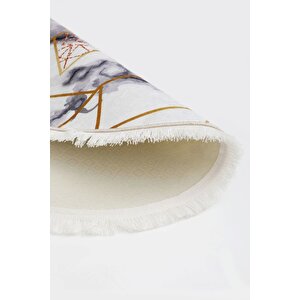 Halı Gold Kristal Yıkanabilir Saçaklı Oval Kesme Ince Yolluk Kilim Salon Halısı Modelleri 120x350 cm