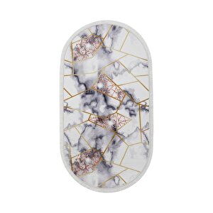 Halı Gold Kristal Yıkanabilir Saçaklı Oval Kesme Ince Yolluk Kilim Salon Halısı Modelleri 150x200 cm