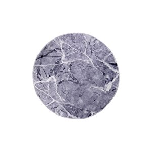 Halı Gri Granit Yıkanabilir Yuvarlak Kesme Ince Yolluk Kilim Salon Halısı Modelleri 140x140 cm