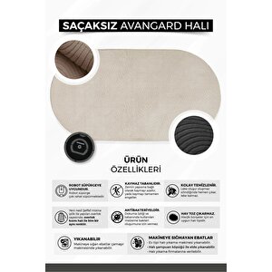 Halı Cool Gri Sahra Desenli Yıkanabilir Saçaksız Oval Yolluk Kilim Salon Halısı Modelleri