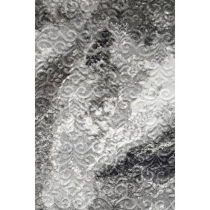Delüxe Antrasit Saçaksız Yeni Kabartmalı Model Salon Halısı 80x700 cm