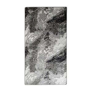 Delüxe Antrasit Saçaksız Yeni Kabartmalı Model Salon Halısı