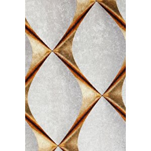 Halı Gold Cool Ky7059 Yıkanabilir Yuvarlak Kesme Ince Yolluk Kilim Salon Halısı Modelleri