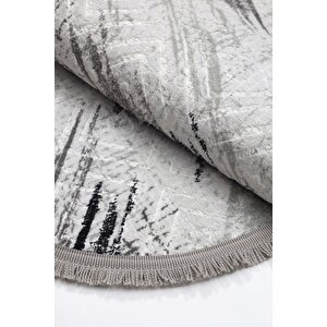 Halı Siyah Cool Karo Yıkanabilir Yuvarlak Saçaklı Ince Yolluk Kilim Salon Halısı Modeli