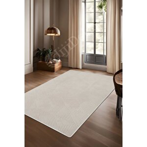 Halı Cool Krem Pramit Kaymaz Yıkanabilir Kaymaz Yolluk Kilim Salon Halısı Modelleri 140x450 cm
