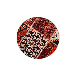Halı Turuncu Cool K1300 Yuvarlak Kaymaz Kesme Ince Yolluk Kilim Salon Halısı Modelleri 150x150 cm