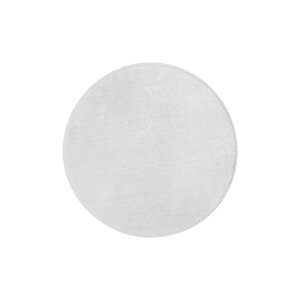 Beyaz Yuvarlak Post Dokuma Halı Peluş Yumuşacık Kaymaz Antibakteriyel 150x150 cm