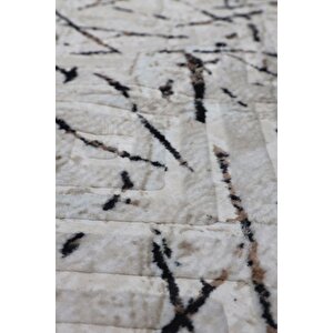 Halı Vizon Cool Karo Yıkanabilir Oval Kesme Ince Yolluk Kilim Salon Halısı Modelleri 100x650 cm