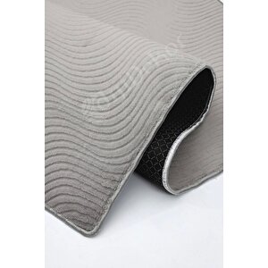 Avangard Halı Sahra Gri Salon Koridor Antre Mutfak Halısı Silinebilir Kaymaz Tabanlı 60x250 cm