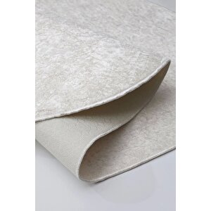 Halı Krem Cool Janjanlı Ipeksi Oval Kaymaz Kesme Ince Yolluk Kilim Salon Halısı Modelleri