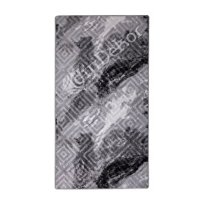 Halı Antrasit Cool Karo Yıkanabilir Kesme Ince Yolluk Kilim Salon Halısı Modelleri 120x180 cm