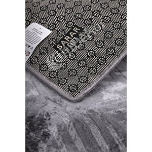 Halı Antrasit Cool Karo Yıkanabilir Kesme Ince Yolluk Kilim Salon Halısı Modelleri 120x180 cm