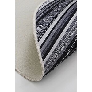 Halı Gri Cool Köln Yıkanabilir Yuvarlak Kesme Ince Yolluk Kilim Salon Halısı Modelleri 150x150 cm