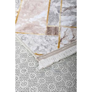 Halı Vizon Cool Yıkanabilir Saçaklı Kare Delüxe Kesme Yolluk Kilim Salon Halısı Modelleri