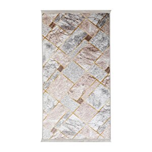 Halı Vizon Cool Yıkanabilir Saçaklı Kare Delüxe Kesme Yolluk Kilim Salon Halısı Modelleri 80x650 cm