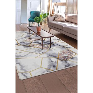 Halı Gold Kristal Yıkanabilir Saçaksız Kare Kesme Ince Yolluk Kilim Salon Halısı Modeli 120x180 cm