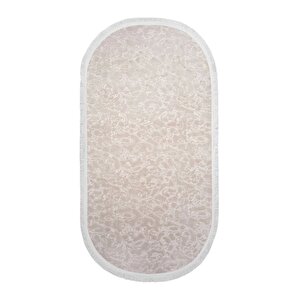 Halı Vizon Elit Yıkanabilir Saçaklı Oval Kesme Ince Yolluk Kilim Salon Halısı Modelleri 80x450 cm