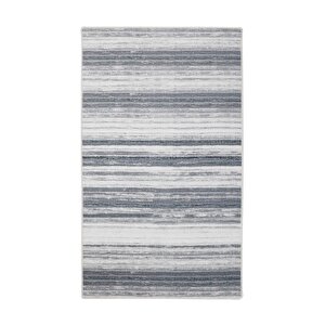 Halı Gri 9026 Cool Yıkanabilir Saçaksız Kesme Ince Yolluk Kilim Salon Halısı Modelleri 140x350 cm