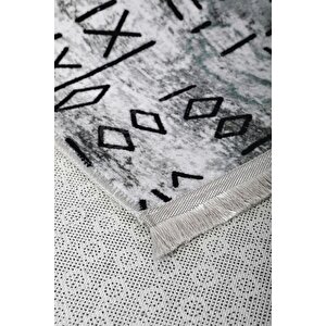 Halı Gri Iskandinav Yıkanabilir Saçaklı Delüxe Kesme Yolluk Kilim Salon Halısı Modelleri