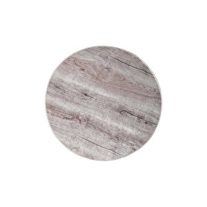 Ky7055 Vizon Saçaksız Dijital Yuvarlak Halı Kaymaz Yıkanabilir Mutfak Antre Salon Halısı 140x140 cm