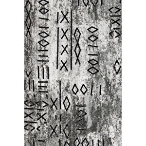 Halı Gri Iskandinav Yıkanabilir Saçaklı Delüxe Kesme Yolluk Kilim Salon Halısı Modelleri 80x300 cm