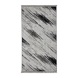 Halı Siyah Cool Karo Yıkanabilir Saçaklı Kesme Ince Yolluk Kilim Salon Halısı Modelleri 60x650 cm