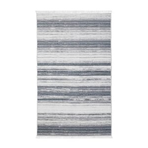 Halı Gri 9026 Cool Yıkanabilir Saçaklı Kesme Ince Yolluk Kilim Salon Halısı Modelleri