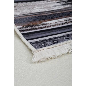 Halı Kahverengi Cool Köln Saçaklı Kaymaz Kesme Ince Yolluk Kilim Salon Halısı Modelleri 140x500 cm