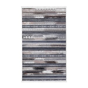 Halı Kahverengi Cool Köln Saçaklı Kaymaz Kesme Ince Yolluk Kilim Salon Halısı Modelleri 150x200 cm