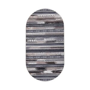 Halı Kahverengi Cool Köln Yıkanabilir Oval Kesme Ince Yolluk Kilim Salon Halısı Modelleri 200x450 cm