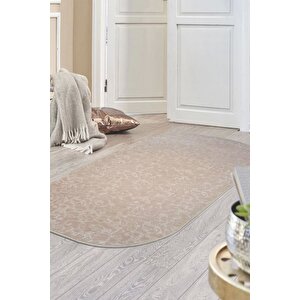 Halı Vizon Elit Yıkanabilir Saçaksız Oval Kesme Ince Yolluk Kilim Salon Halısı Modelleri 100x400 cm
