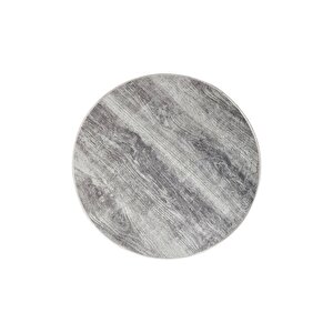 Ky7056 Gri Saçaksız Dijital Yuvarlak Halı Kaymaz Yıkanabilir Mutfak Antre Salon Halısı 130x130 cm