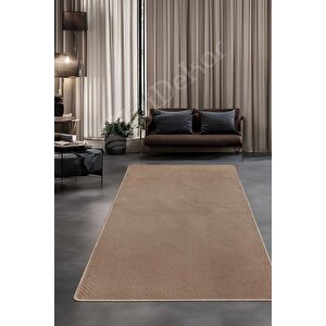 Avangard Halı Pramit Kahve Salon Koridor Antre Mutfak Halısı Silinebilir Kaymaz Tabanlı 80x250 cm