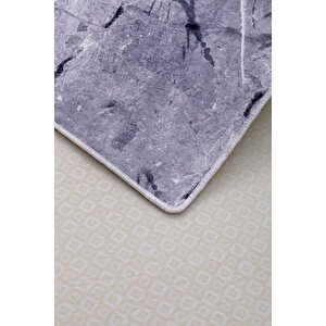 Halı Gri Granit Yıkanabilir Saçaksız Kesme Ince Yolluk Kilim Salon Halısı Modelleri