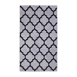 Halı Gri Maça Desenli Yıkanabilir Saçaksız Kesme Ince Yolluk Kilim Salon Halısı Modelleri 80x250 cm