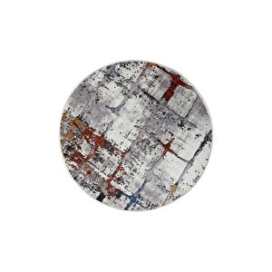 Ky7005 Multi Saçaksız Dijital Yuvarlak Halı Kaymaz Yıkanabilir Mutfak Antre Salon Halısı 100x100 cm