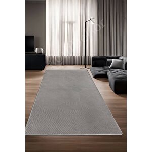 Halı Cool Gri Pramit Kaymaz Yıkanabilir Kaymaz Yolluk Kilim Salon Halısı Modelleri