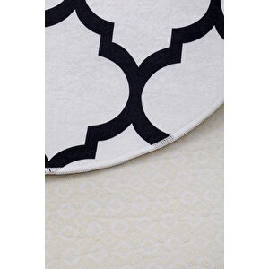 Halı Beyaz Maça Yıkanabilir Saçaksız Oval Kesme Ince Yolluk Kilim Salon Halısı Modelleri