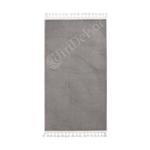 Halı Cool Gri Sahra Kaymaz Yıkanabilir Saçaklı Kaymaz Yolluk Kilim Salon Halısı Modelleri 60x650 cm