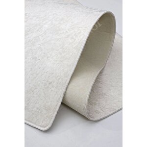 Halı Krem Cool Janjanlı Yıkanabilir Kaymaz Kesme Ince Yolluk Kilim Salon Halısı Modelleri 120x700 cm