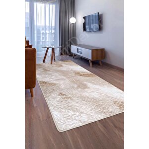 Halı Devetüyü Cool Yıkanabilir Saçaksız Kaymaz Delüxe Yolluk Kilim Salon Halısı Modelleri 80x700 cm