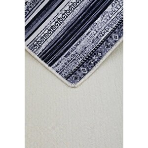 Halı Gri Cool Köln Yıkanabilir Saçaksız Kesme Ince Yolluk Kilim Salon Halısı Modelleri 200x250 cm
