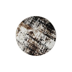 Halı Siyah Cool K1310 Yıkanabilir Yuvarlak Kesme Ince Yolluk Kilim Salon Halısı Modelleri 110x110 cm